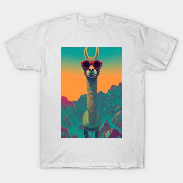 No Drama For This Llama Funny Retro T-Shirt by ShopSunday